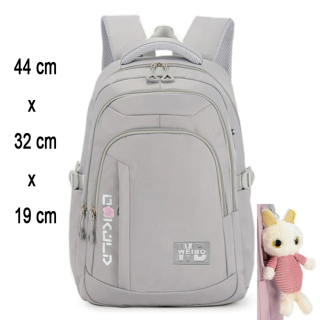 Sac à Dos Scolaire – Grande Capacité, Nylon Léger, Fille & Mixte