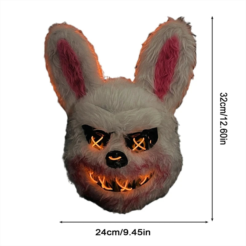 Masque Halloween LED Lapin & Ours – Déguisement Cosplay Carnaval Adulte