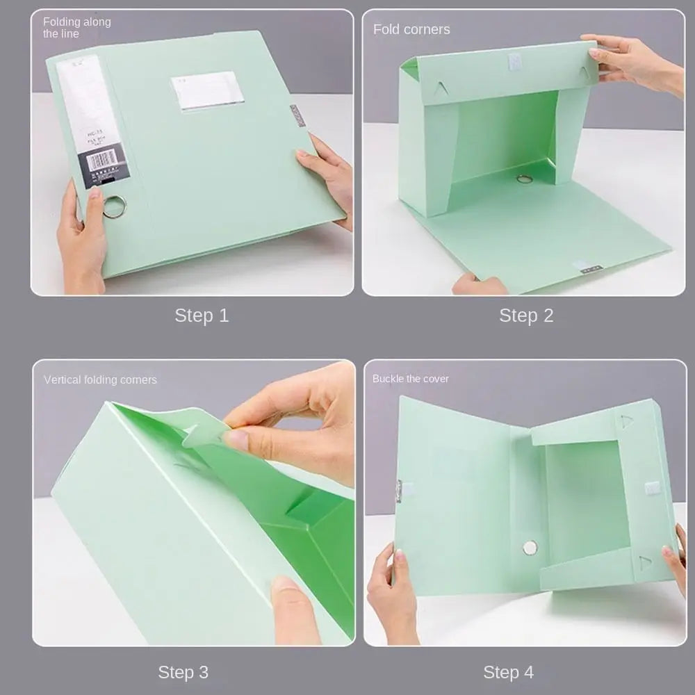 Boîte de Rangement Documents A4 – Grande Capacité, Bureau & École, 8 Coloris