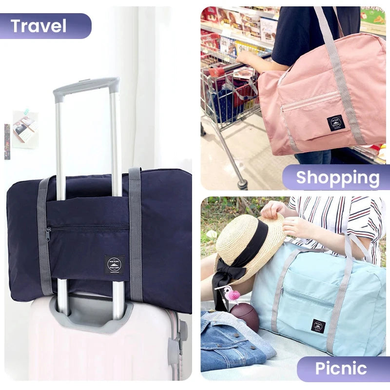 Sac de Voyage Pliable 25L – Nylon Léger, Cabine, Week-end & Sport Femme