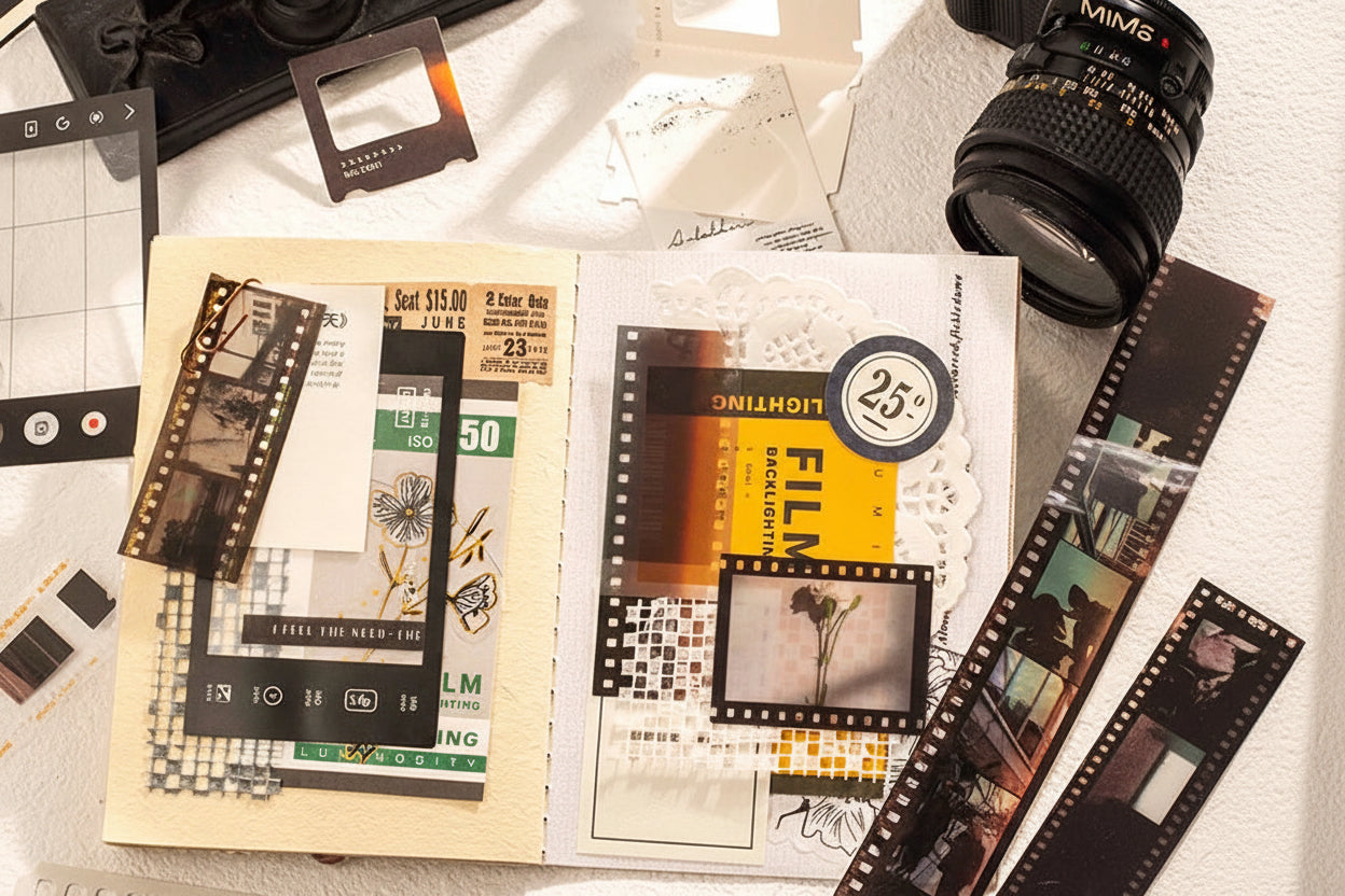 Kit Scrapbooking 94 Pièces – Stickers, Papiers Décoratifs & Accessoires DIY