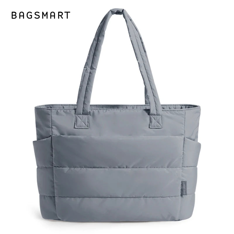 Sac Fourre-Tout BAGSMART Femme – Cabas Matelassé 20L, Travail Voyage École