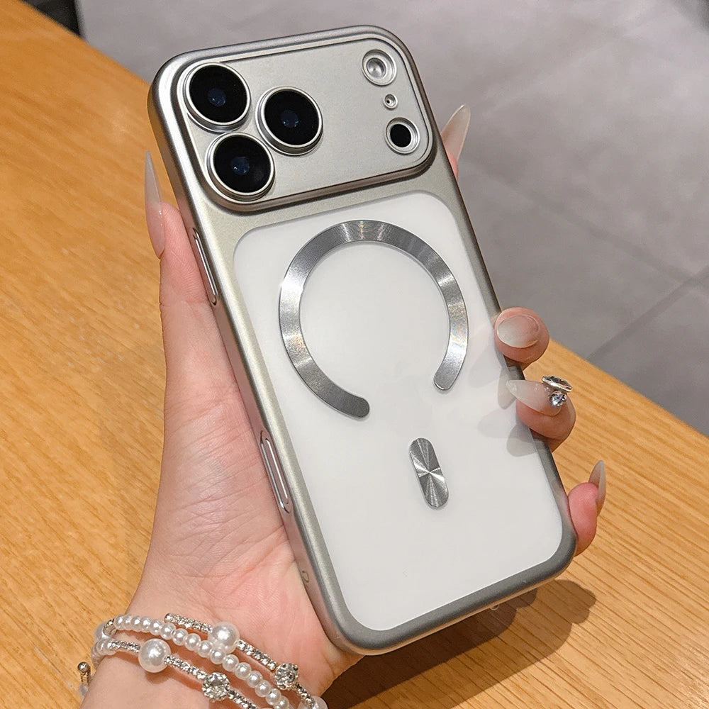 Coque iPhone 17 Luxe Mate Translucide Magnétique – Compatible MagSafe, iPhone 17 / Pro / Pro Max / Air