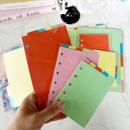 Intercalaires pour Feuilles Mobiles – Formats A4, A5, A6, A7, B5, M5 – Classeur & Agenda