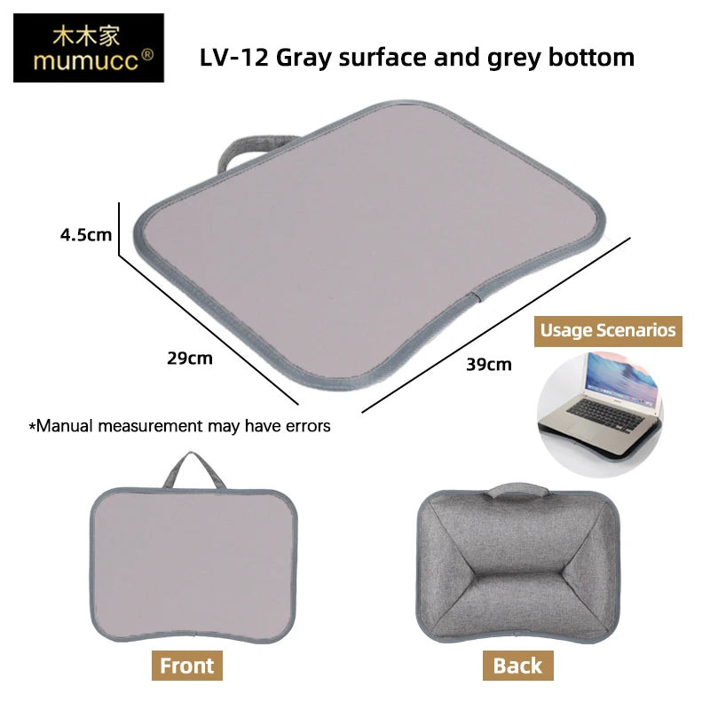 Bureau Laptop Coussin MUMUCC – Table Portable Multifonction, Tapis Souris, Mousse, Plusieurs Coloris