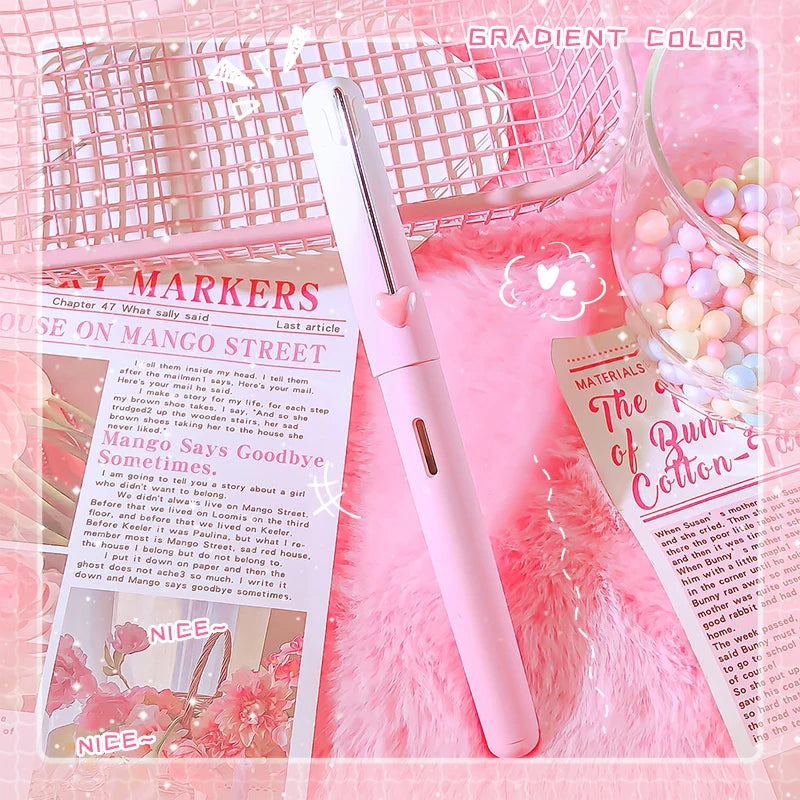 Stylo Plume – Plume Acier EF 0,5 mm, Étudiant & Bureau, 4 Coloris
