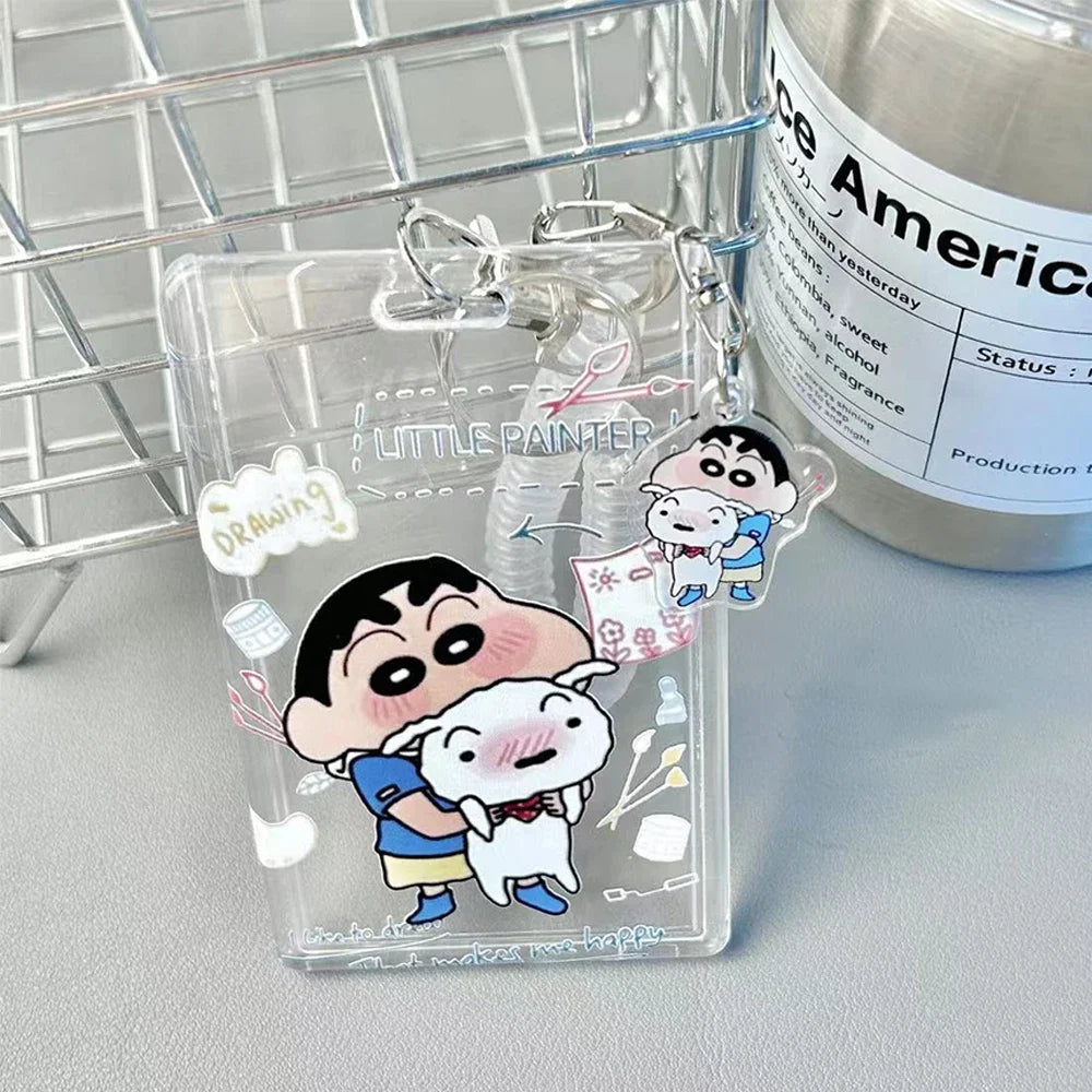 Porte-Carte Coulissant Kawaii – Style Anime – Carte de Bus, Cantine & Badge – 4 Modèles