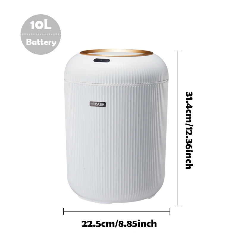 Poubelle Automatique 10L avec Capteur Infrarouge – Ouverture Sans Contact, Bureau & Maison, 5 Coloris