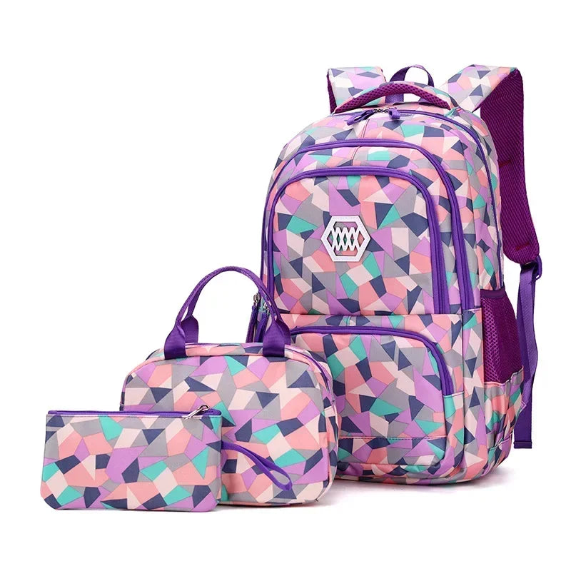 Cartable Scolaire Grande Capacité – Nylon, Taille S & L, 5 Coloris, Ado Fille & Garçon