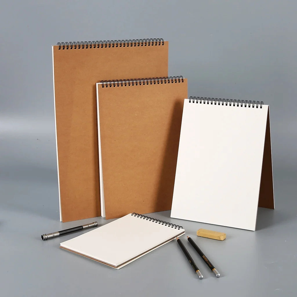Sketchbook Professionnel – Papier 160 GSM – Carnet Spirale Aquarelle & Dessin – A5, A6 ou A4