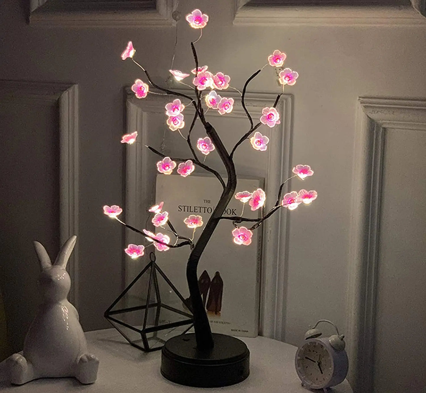 Veilleuse Arbre Bonsaï LED – Interrupteur Tactile, USB, 4 Modèles, Déco Chambre & Bureau