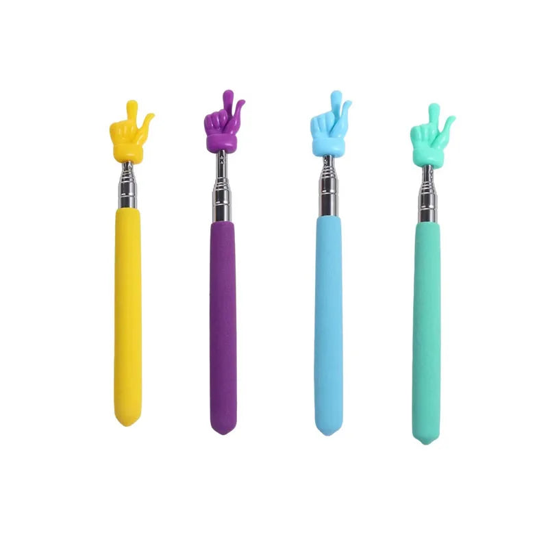 Baguette Télescopique Enseignant – Pointeur Tableau Blanc & TBI, 55 cm, Acier Inox, 8 Coloris ou Lot de 4