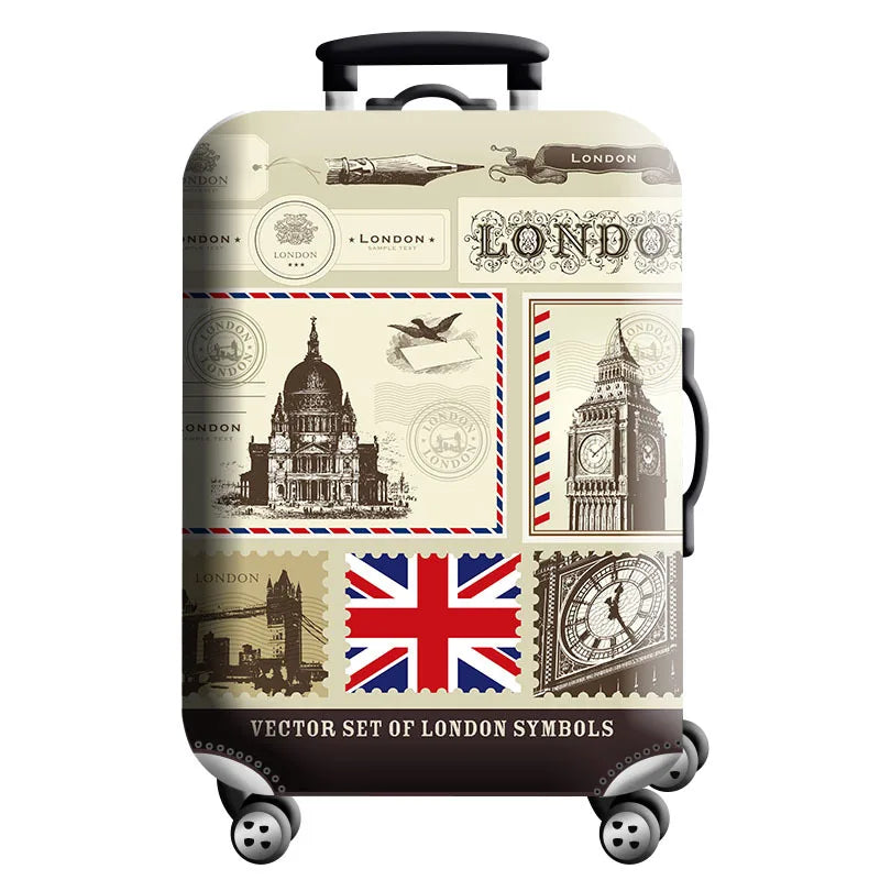 Housse de Protection Valise – Tissu Élastique Lavable, Anti-Rayures, 29 Motifs, Tailles S à XL