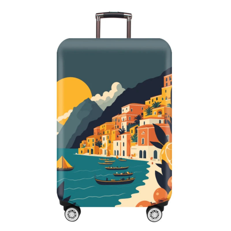 Housse de Protection Valise – Tissu Élastique Lavable, Anti-Rayures, 29 Motifs, Tailles S à XL