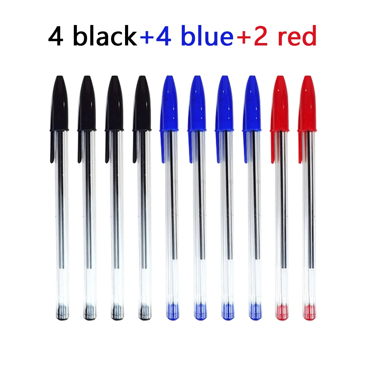 Stylos Bille Confort 1,0 mm – Lot de 10 ou 15, Encre Noire/Bleue/Rouge, Écriture Fluide & Journal