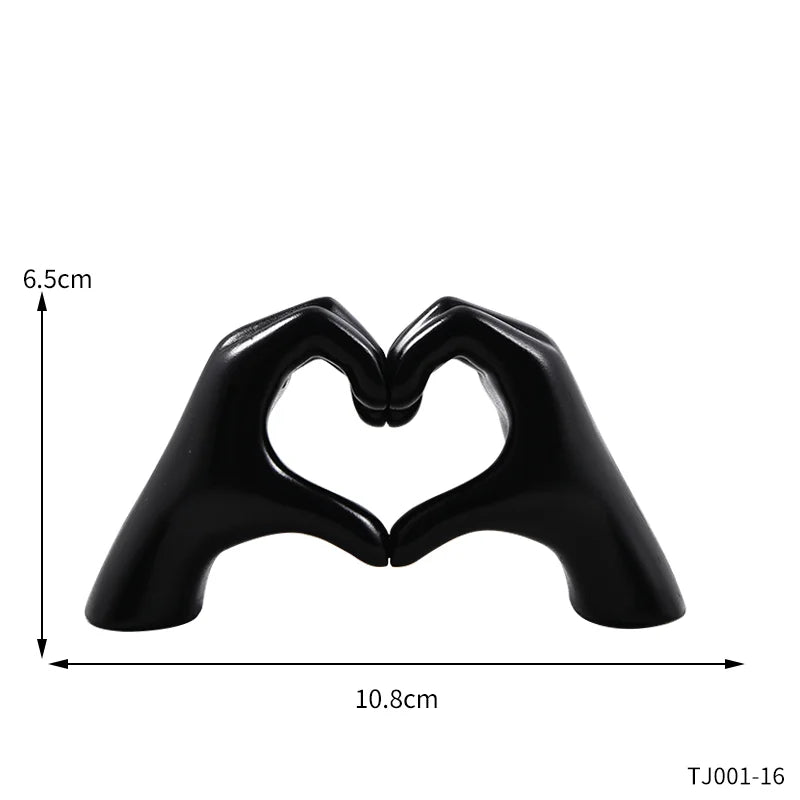 Sculpture Geste d’Amour en Résine – Déco Nordique Luxe, Bureau Maison Cadeau
