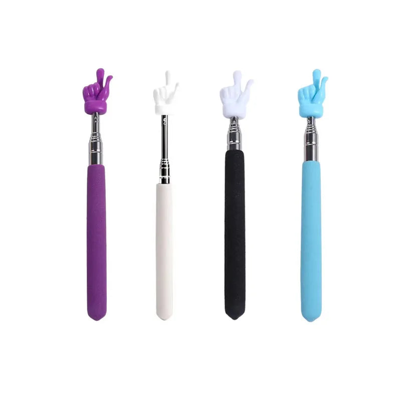 Baguette Télescopique Enseignant – Pointeur Tableau Blanc & TBI, 55 cm, Acier Inox, 8 Coloris ou Lot de 4