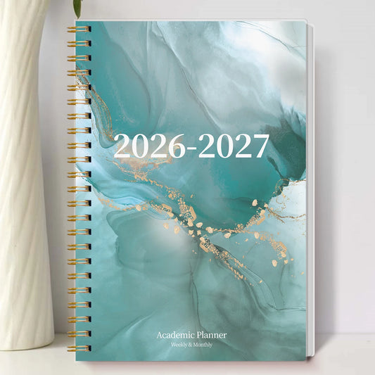 Planificateur Hebdomadaire & Mensuel A5 2026-2027 – Agenda Spirale – École & Bureau