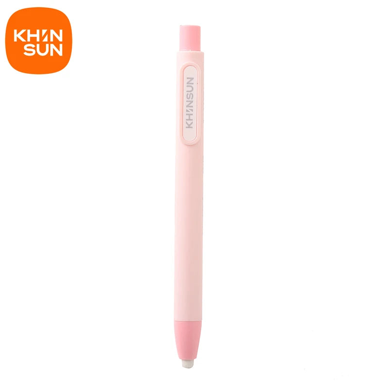 Gomme Rétractable Style Stylo – Effacement Précis, 4 Coloris + Recharge, École & Bureau