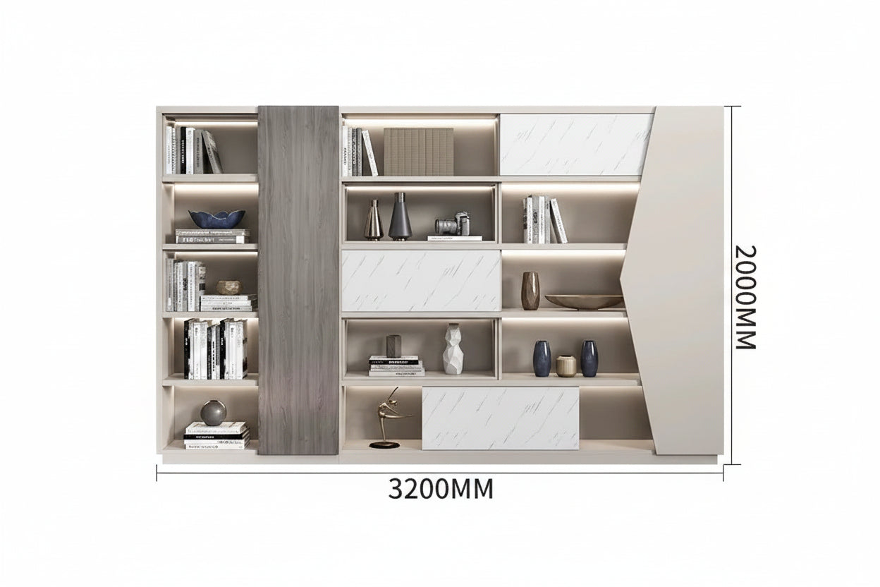 Armoire de Bureau avec Serrure – Bibliothèque Bois Moderne, 5 Niveaux, 15 Modèles