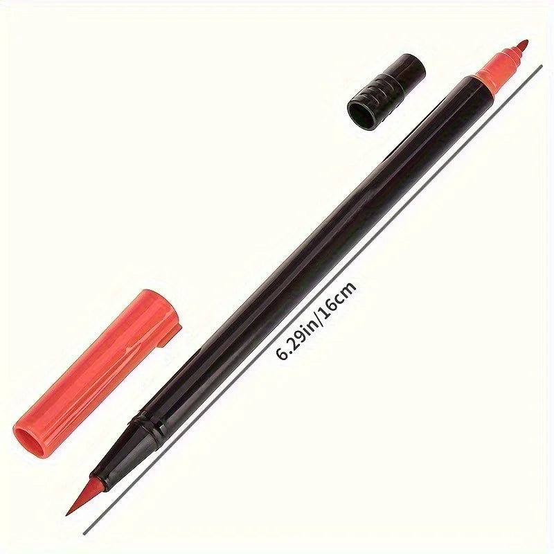 Marqueurs Aquarelle Double Pointe – Set 24 Couleurs, Idéal Dessin & Loisirs Créatifs