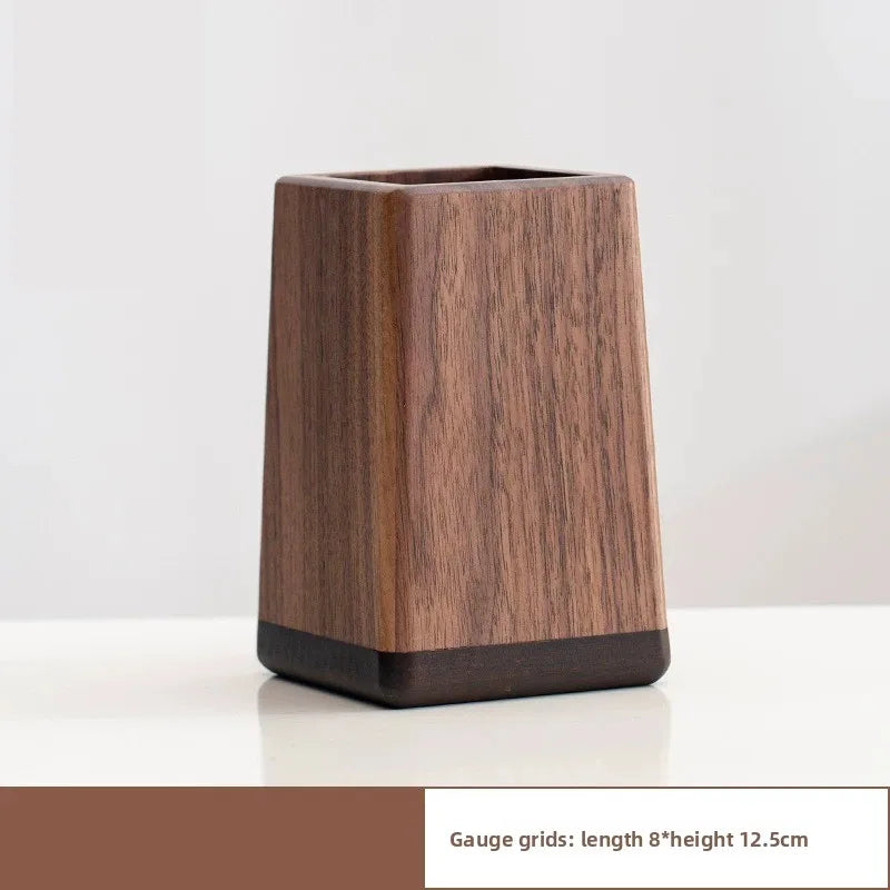 Porte-Stylo en Bois Massif Sculpté – Organiseur Bureau Style Chinois, 6 Modèles