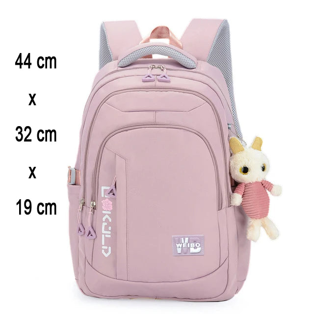 Sac à Dos Scolaire – Grande Capacité, Nylon Léger, Fille & Mixte