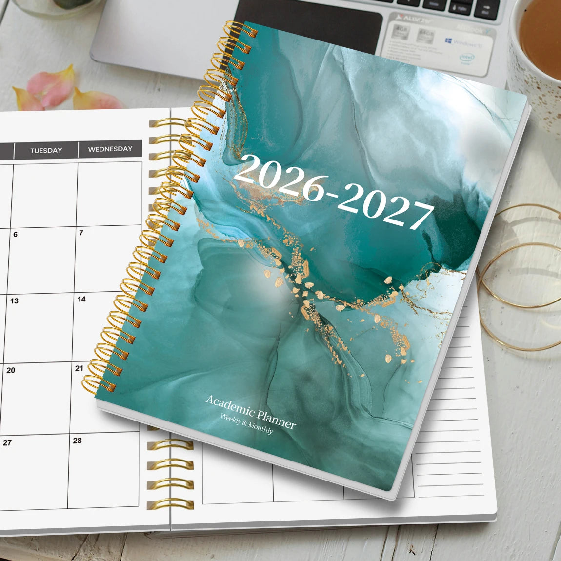 Planificateur Hebdomadaire & Mensuel A5 2026-2027 – Agenda Spirale – École & Bureau