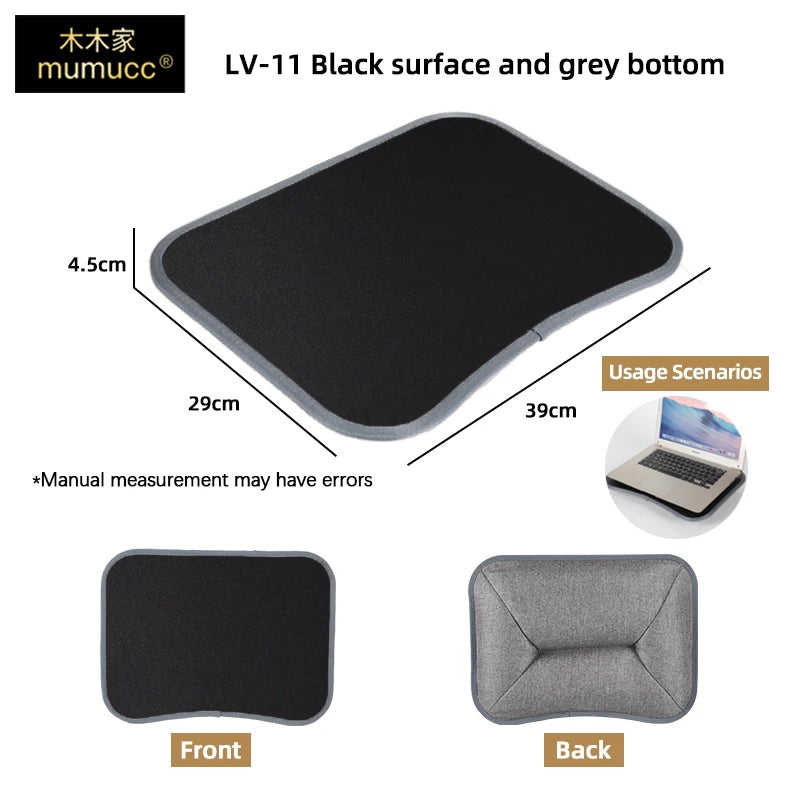 Bureau Laptop Coussin MUMUCC – Table Portable Multifonction, Tapis Souris, Mousse, Plusieurs Coloris