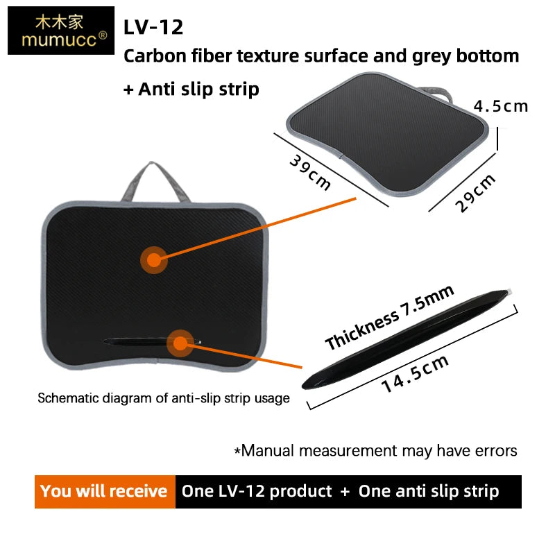 Bureau Laptop Coussin MUMUCC – Table Portable Multifonction, Tapis Souris, Mousse, Plusieurs Coloris