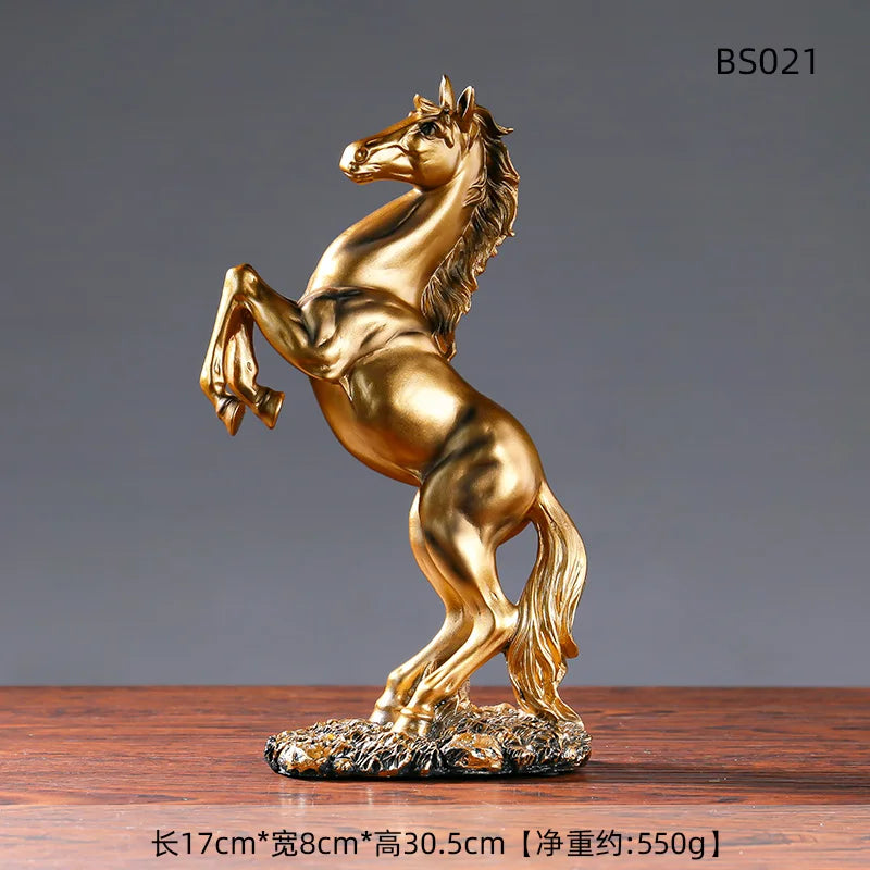 Statue Cheval de la Victoire en Résine – Figurine Décorative Style Européen