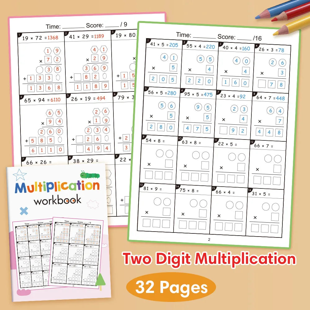 Cahier d’Entraînement Maths – Multiplication & Division, CM1 au CM2, Exercices Progressifs