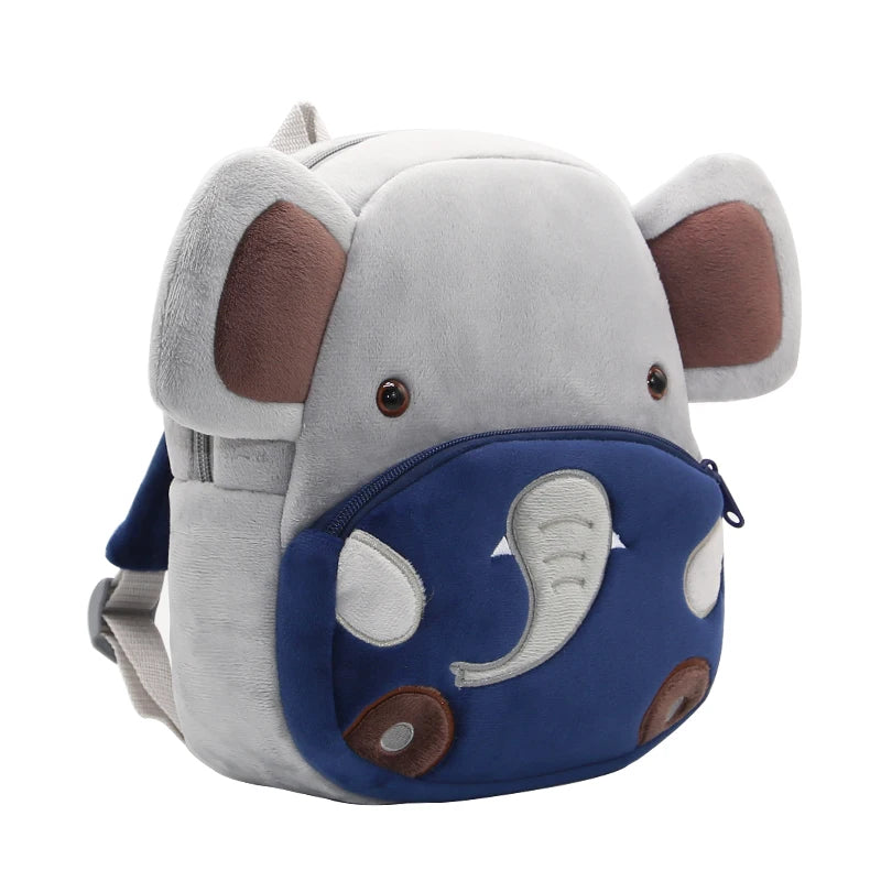 Mini Sac à Dos Éléphant en Peluche – Mixte, Idéal Maternelle & Crèche