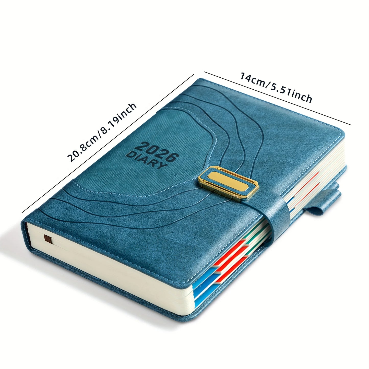 Agenda Planificateur 2026 – Couverture Rigide, Vue Quotidienne – 4 Coloris