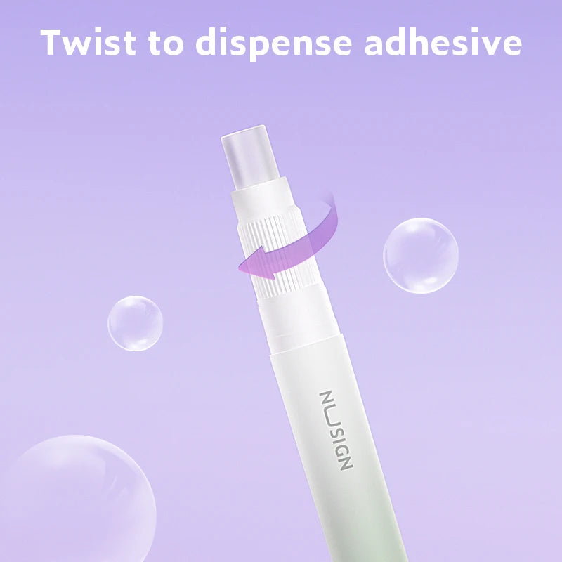 Stylo Colle NUSIGN – Fort Adhésif, Haute Viscosité, Coloris Tendance, École & Bureau