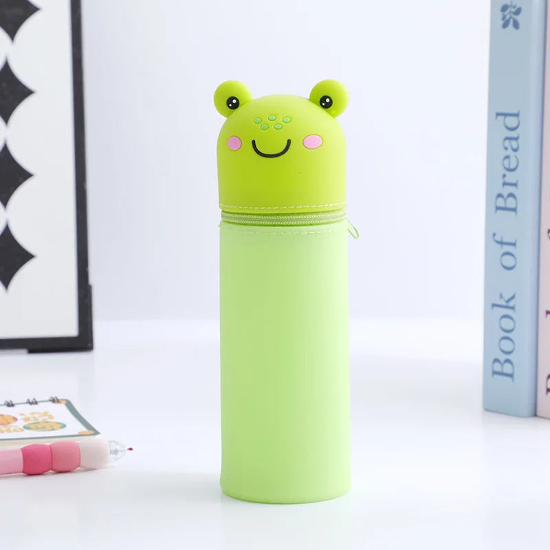 Trousse Télescopique en Silicone – Animaux Mignons, Grande Capacité, 15 Designs