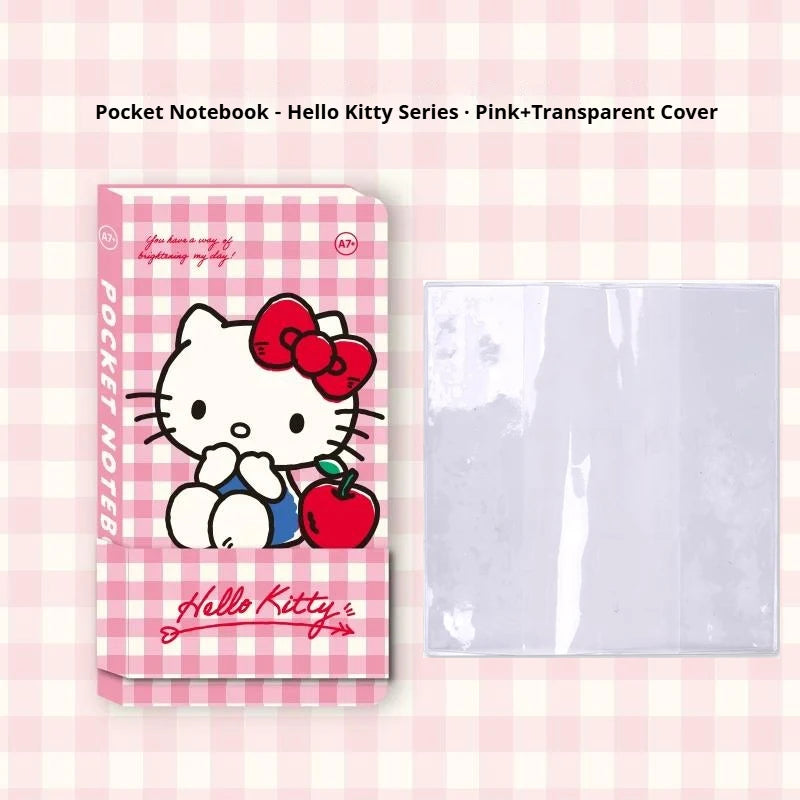 Carnet Pocket A7 Kinbor x Sanrio – Hello Kitty & BB Series, Quadrillé/Vierge, Journal Portable