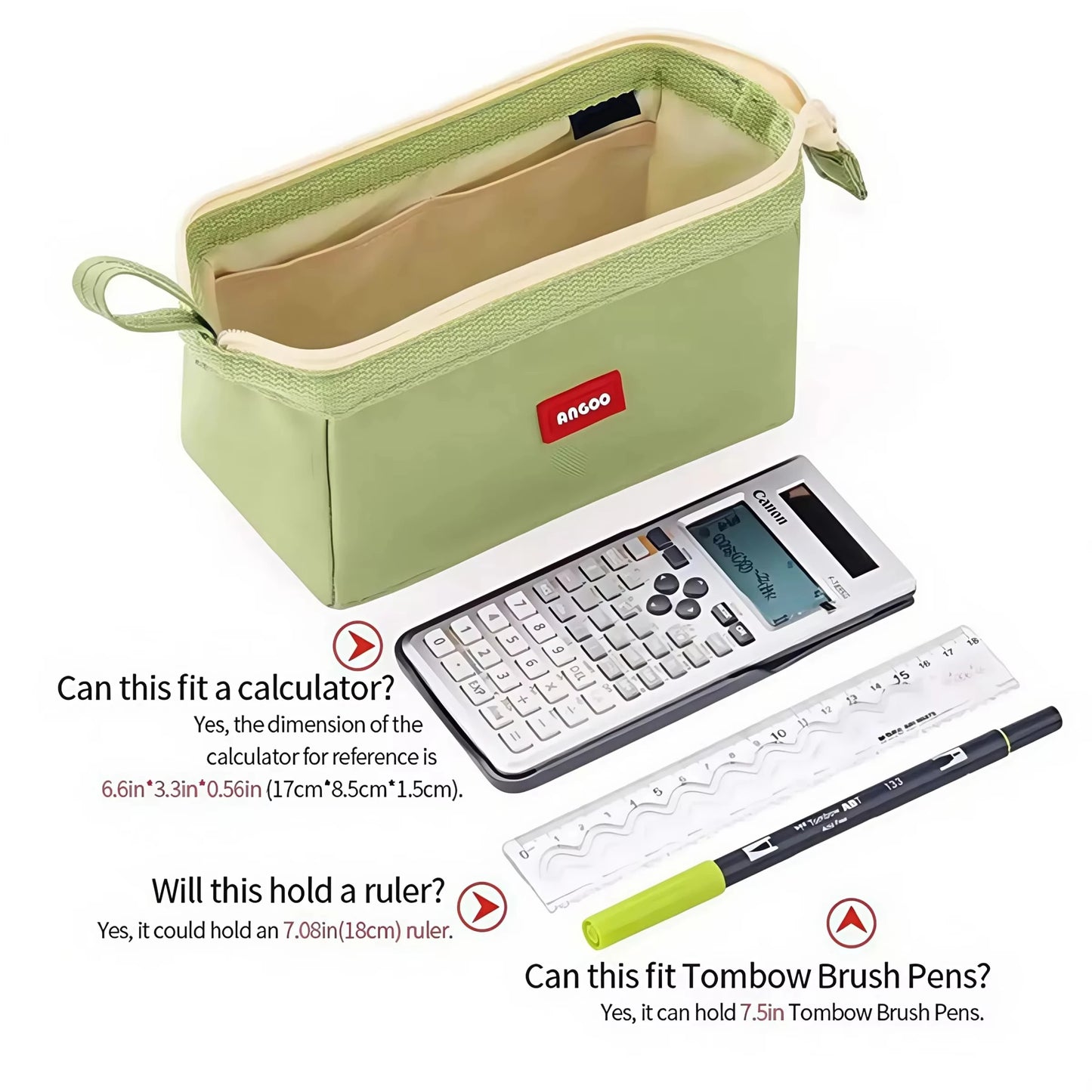 Trousse à Crayons Grande Capacité avec Porte-Étiquette – Style Minimaliste, 7 Couleurs