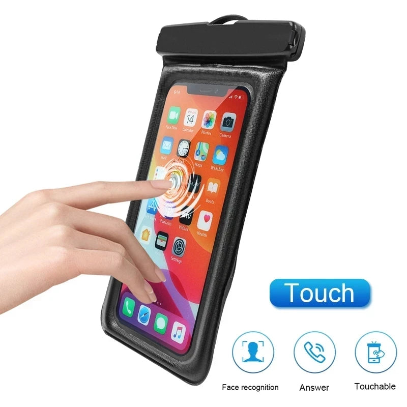 Pochette Étanche Flottante Téléphone IP68 – Airbag Anti-Noyade, Natation Plage Kayak