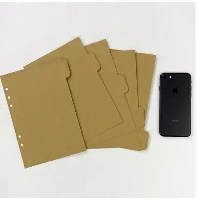 Intercalaires Aquarelle A5/A6 – 6 Trous, Séparateurs Feuilles Mobiles, 23 Motifs