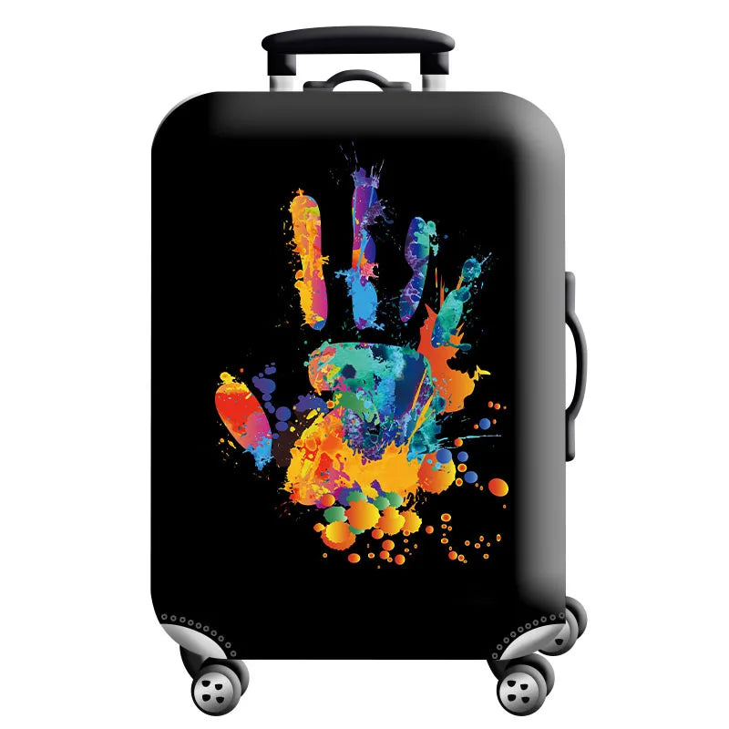 Housse de Protection Valise – Tissu Élastique Lavable, Anti-Rayures, 29 Motifs, Tailles S à XL