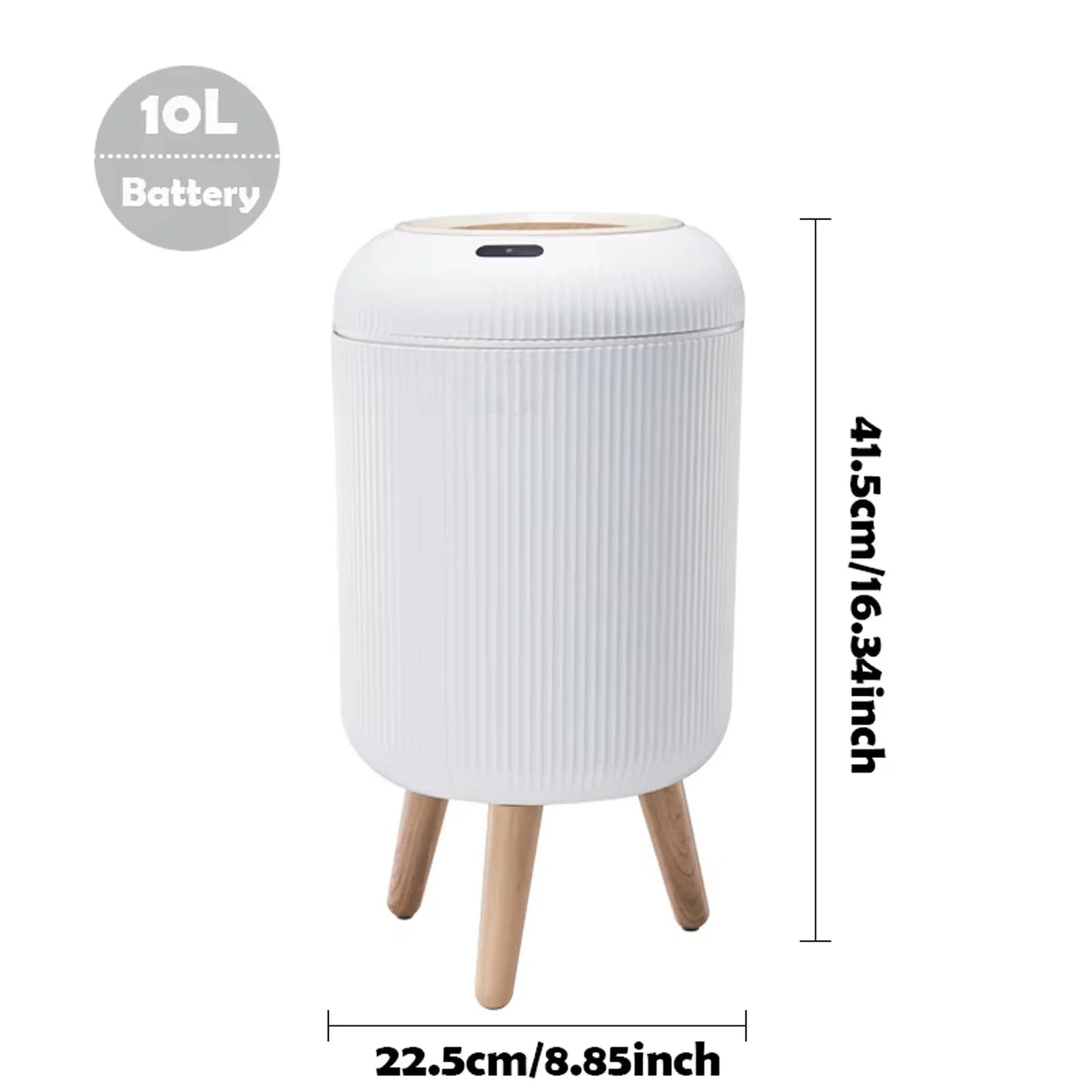 Poubelle Automatique 10L avec Capteur Infrarouge – Ouverture Sans Contact, Bureau & Maison, 5 Coloris