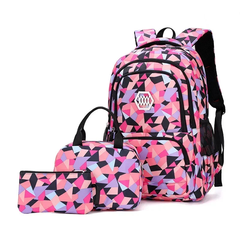 Cartable Scolaire Grande Capacité – Nylon, Taille S & L, 5 Coloris, Ado Fille & Garçon