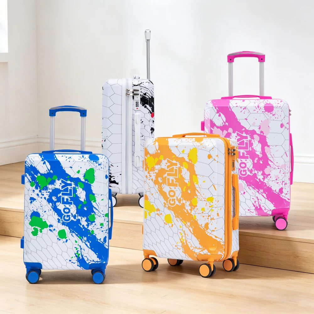 Valise à Roulettes LUVCHAIN – Serrure à Combinaison, ABS+PC, 20 ou 28 Pouces, 4 Coloris