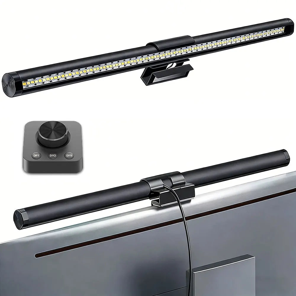 Barre Lumineuse LED pour Moniteur – RGB Dimmable, Télécommande, Gaming