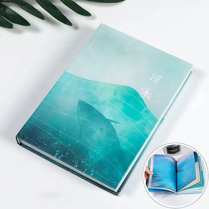 Cahier Journal Couverture Rigide Holographique – 112 Feuilles – Pages Colorées – Format B6 – 6 Modèles