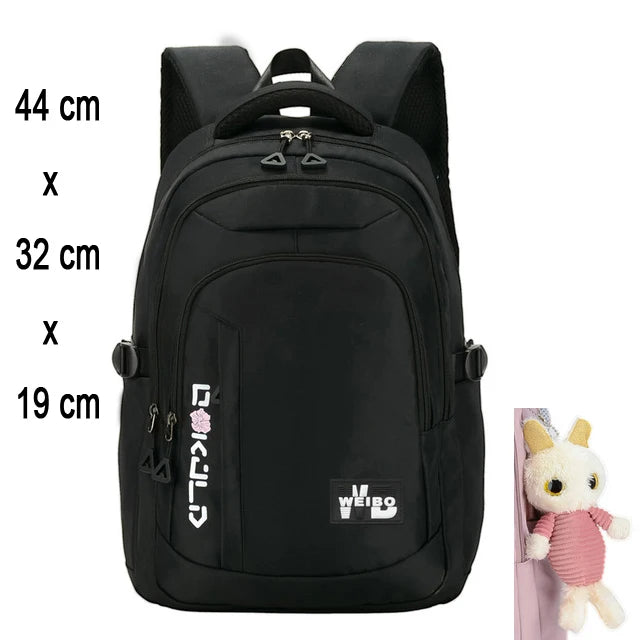 Sac à Dos Scolaire – Grande Capacité, Nylon Léger, Fille & Mixte