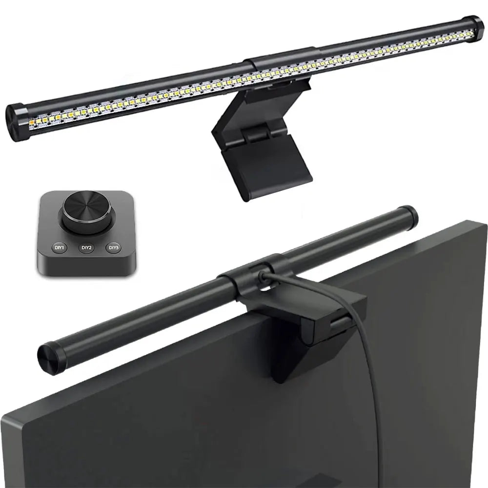 Barre Lumineuse LED pour Moniteur – RGB Dimmable, Télécommande, Gaming