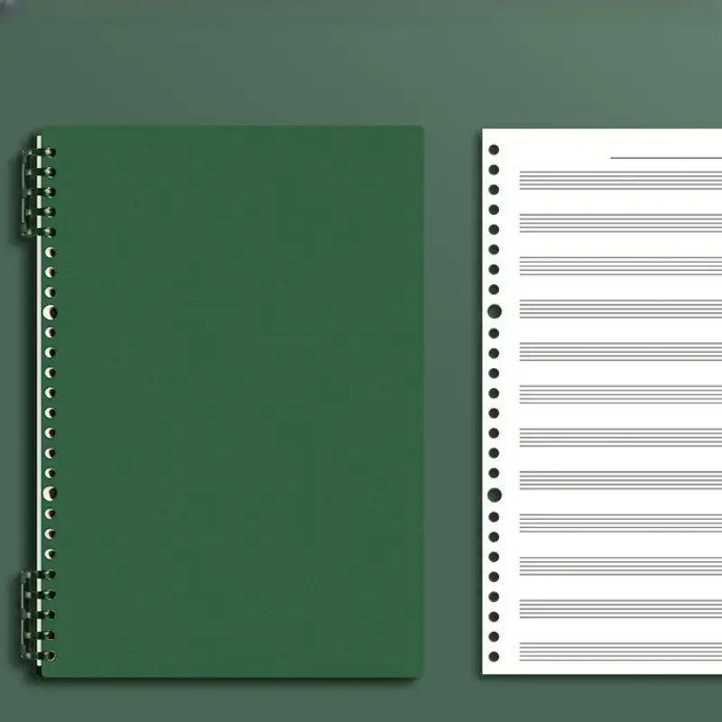 Cahier de Notation Musicale B5 – 60 Feuilles Mobiles Réutilisables – Papier Staff Double Face – 3 Coloris