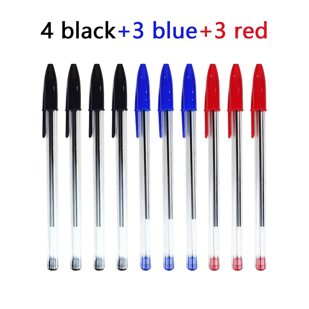 Stylos Bille Confort 1,0 mm – Lot de 10 ou 15, Encre Noire/Bleue/Rouge, Écriture Fluide & Journal